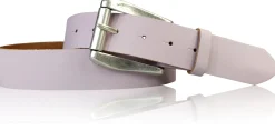 COLMAR: Damen Ledergürtel 4 cm mit Rollschnalle in altsilbern, echt Ledergürtel