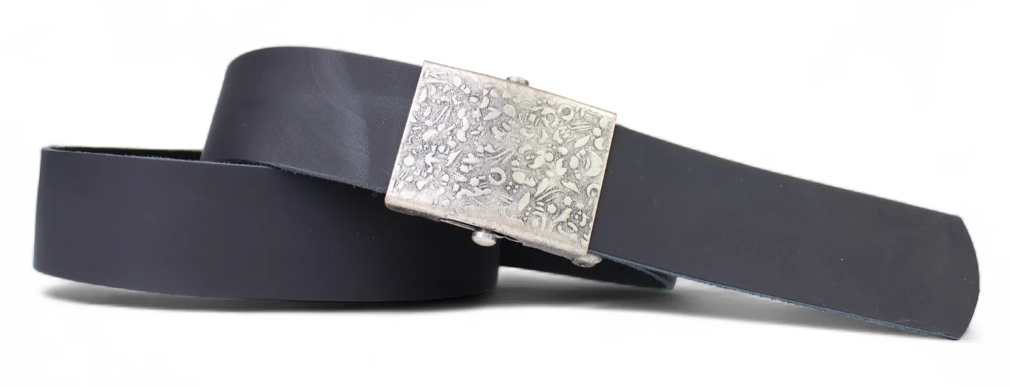 COMFORT LADIES Damen Gürtel stufenlos verstellbar, 4 cm, Koppelschnalle floral, selbst kürzbar