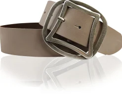 CONNY breiter Taillengürtel 4,7 cm mit cooler Retro Gürtelschnalle, echt Leder