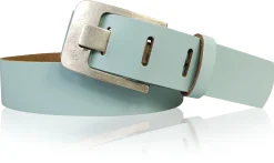 Damen Ledergürtel 4 cm, Gürtelschnalle breiter Dorn