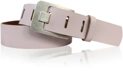 Damen Ledergürtel 4 cm, Gürtelschnalle breiter Dorn