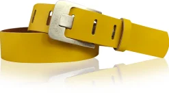 Damen Ledergürtel 4 cm, Gürtelschnalle breiter Dorn
