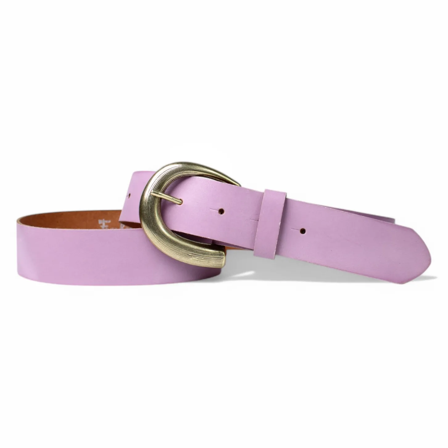 Damen Ledergürtel 3,5 cm, messingfarbene Schnalle, viele Farben