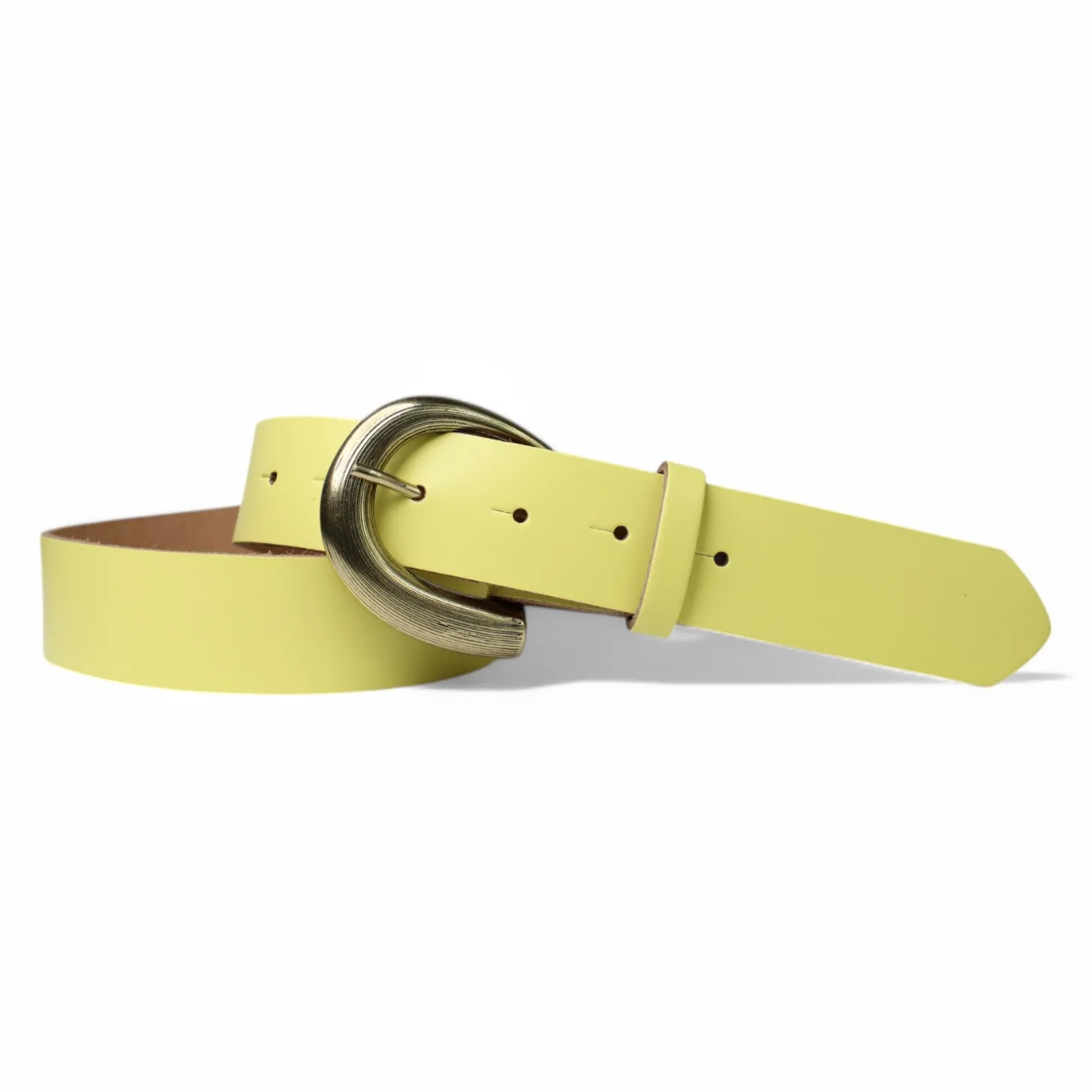 Damen Ledergürtel 3,5 cm, messingfarbene Schnalle, viele Farben