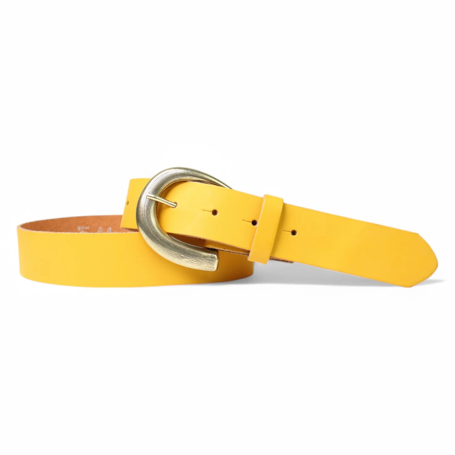 Damen Ledergürtel 3,5 cm, messingfarbene Schnalle, viele Farben