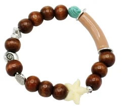 elastisches Armband, Seestern, Muschel, Zierteile in tollen Farben, maritimes Armband
