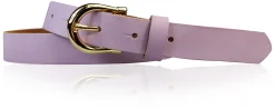 ELENA 2: schmaler Damen Ledergürtel 2,2 cm mit vergoldeter Hufeisen Gürtelschnalle, günstiger Ledergürtel