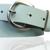 EMMIE: Damen Ledergürtel 3 cm mit halbrunder Gürtelschnalle, echt Ledergürtel