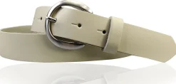 EMMIE: Damen Ledergürtel 3 cm mit halbrunder Gürtelschnalle, echt Ledergürtel