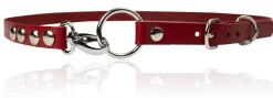 FESTIVAL schmaler Nieten Damen Ledergürtel aus Leder mit Ringverschluss, Nietengürtel