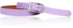 Günstiger Damen Ledergürtel 2,5 cm, silberne Gürtelschnalle, echt Leder