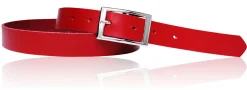 Günstiger Damen Ledergürtel 2,5 cm, silberne Gürtelschnalle, echt Leder