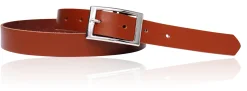 Günstiger Damen Ledergürtel 2,5 cm, silberne Gürtelschnalle, echt Leder
