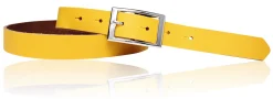 Günstiger Damen Ledergürtel 2,5 cm, silberne Gürtelschnalle, echt Leder