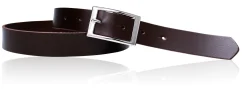 Günstiger Damen Ledergürtel 2,5 cm, silberne Gürtelschnalle, echt Leder