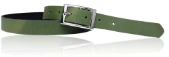 Günstiger Damen Ledergürtel 2,5 cm, silberne Gürtelschnalle, echt Leder