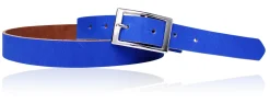 Günstiger Damen Ledergürtel 2,5 cm, silberne Gürtelschnalle, echt Leder