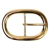 Goldene ovale Gürtelschnalle für 4 cm Riemen