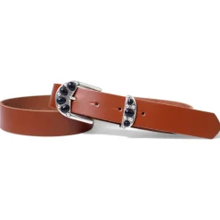 Gürtel Damen mit verzierter Schmuckschnalle und passender Schlaufe, 3 cm