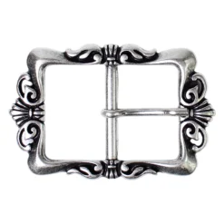 Gürtelschnalle 3 cm silber, Dornschnalle, Barock Gürtelschnalle, floral