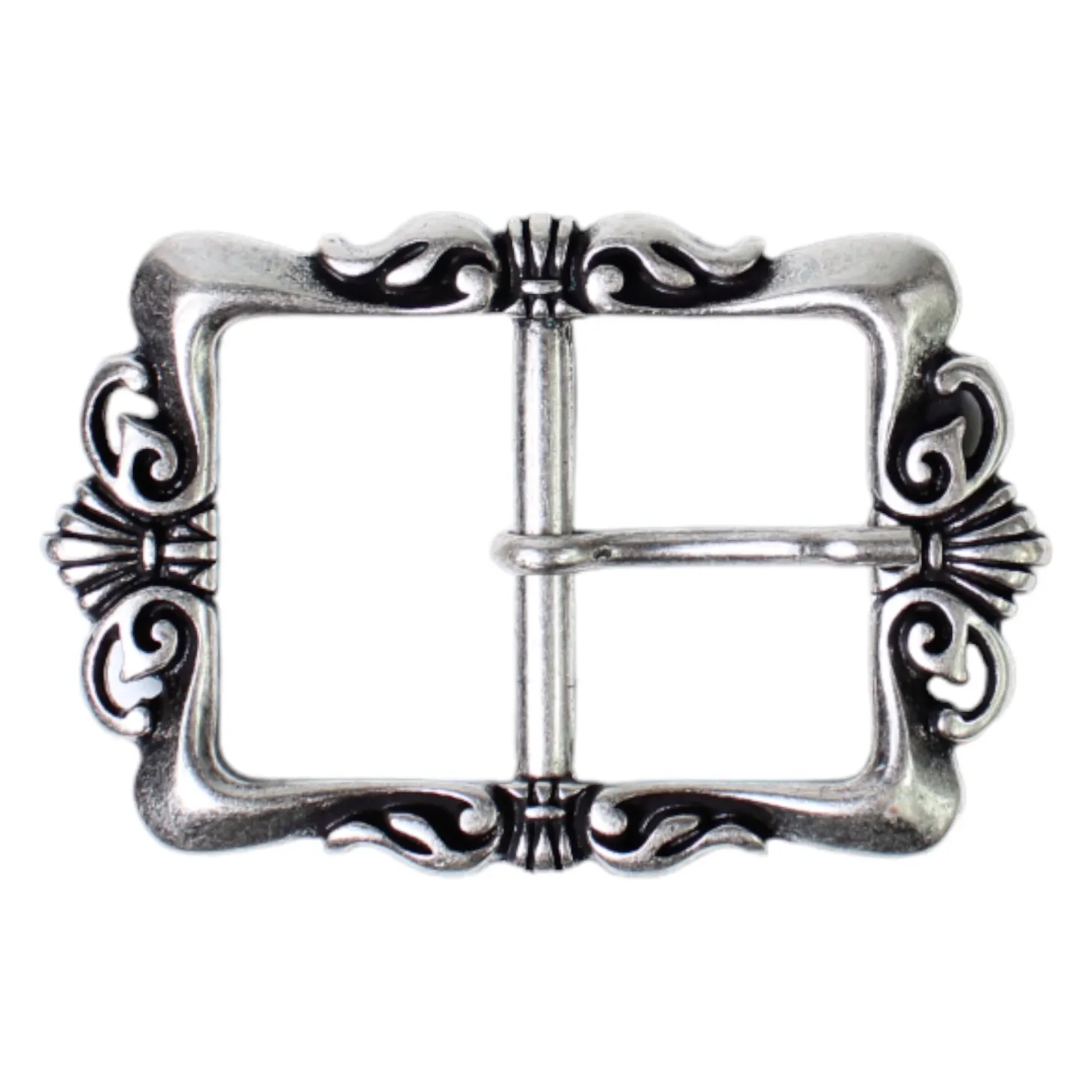 Gürtelschnalle 3 cm silber, Dornschnalle, Barock Gürtelschnalle, floral