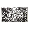 Gürtelschnalle florales Muster in silber für Damen 3 cm