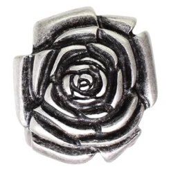 Gürtelschnalle für Damen, Schmuckschnalle in Rosenblütenform, 4 cm