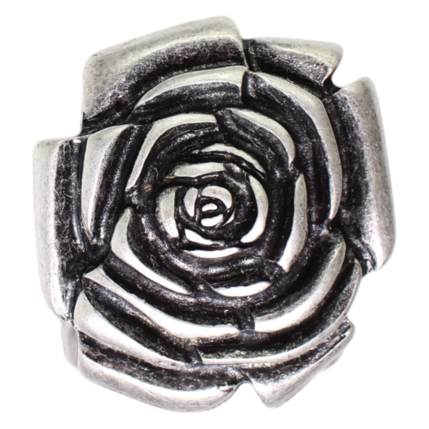 Gürtelschnalle für Damen, Schmuckschnalle in Rosenblütenform, 4 cm
