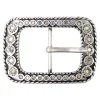 Gürtelschnalle in altsilber für Damen mit Strasssteinen, 4 cm