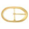 Gürtelschnalle in gold, ovale Form, 3 cm Gürtelriemen