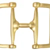 Gürtelschnalle in gold, tolle Form, 4 cm Gürtelriemen