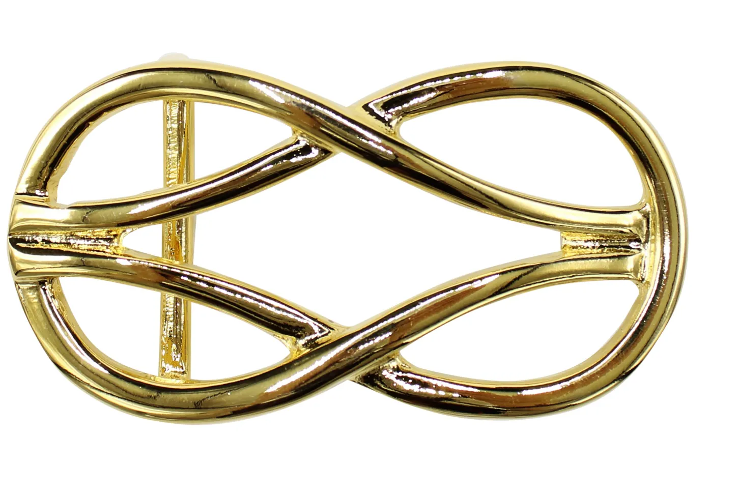 Gürtelschnalle in gold, tolle Form, 4 cm Gürtelriemen