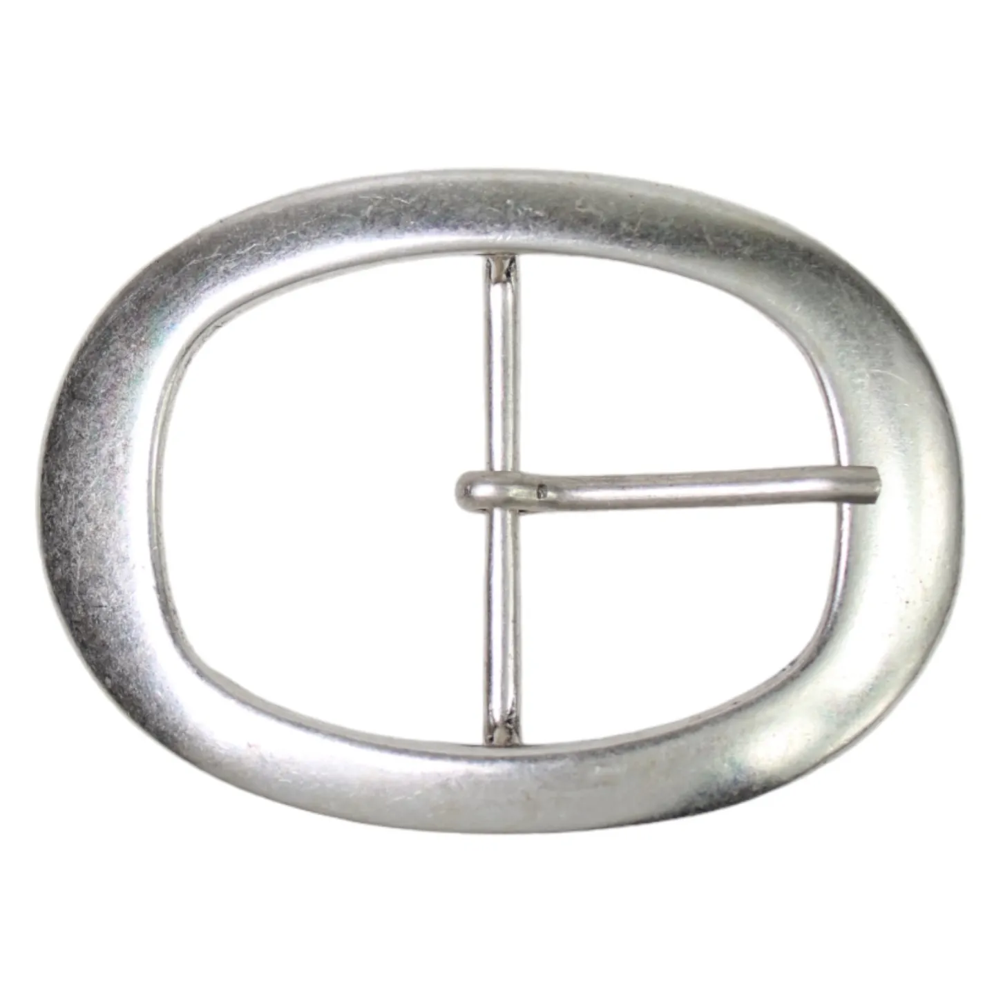 Gürtelschnalle klassisch oval 4 cm silber, Dornschnalle