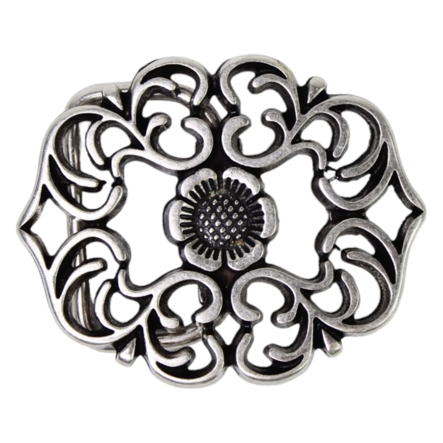 Gürtelschnalle mit floralem Muster für Damen 3,5 cm