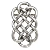 Gürtelschnalle mit verschlungenen Knoten, silber Damen für 4 cm Gürtelriemen