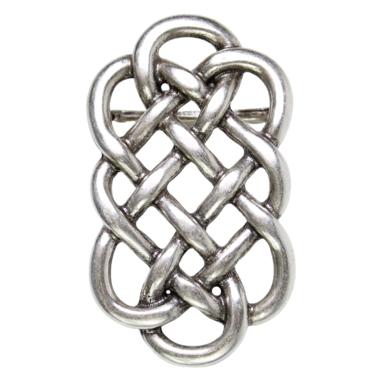 Gürtelschnalle mit verschlungenen Knoten, silber Damen für 4 cm Gürtelriemen