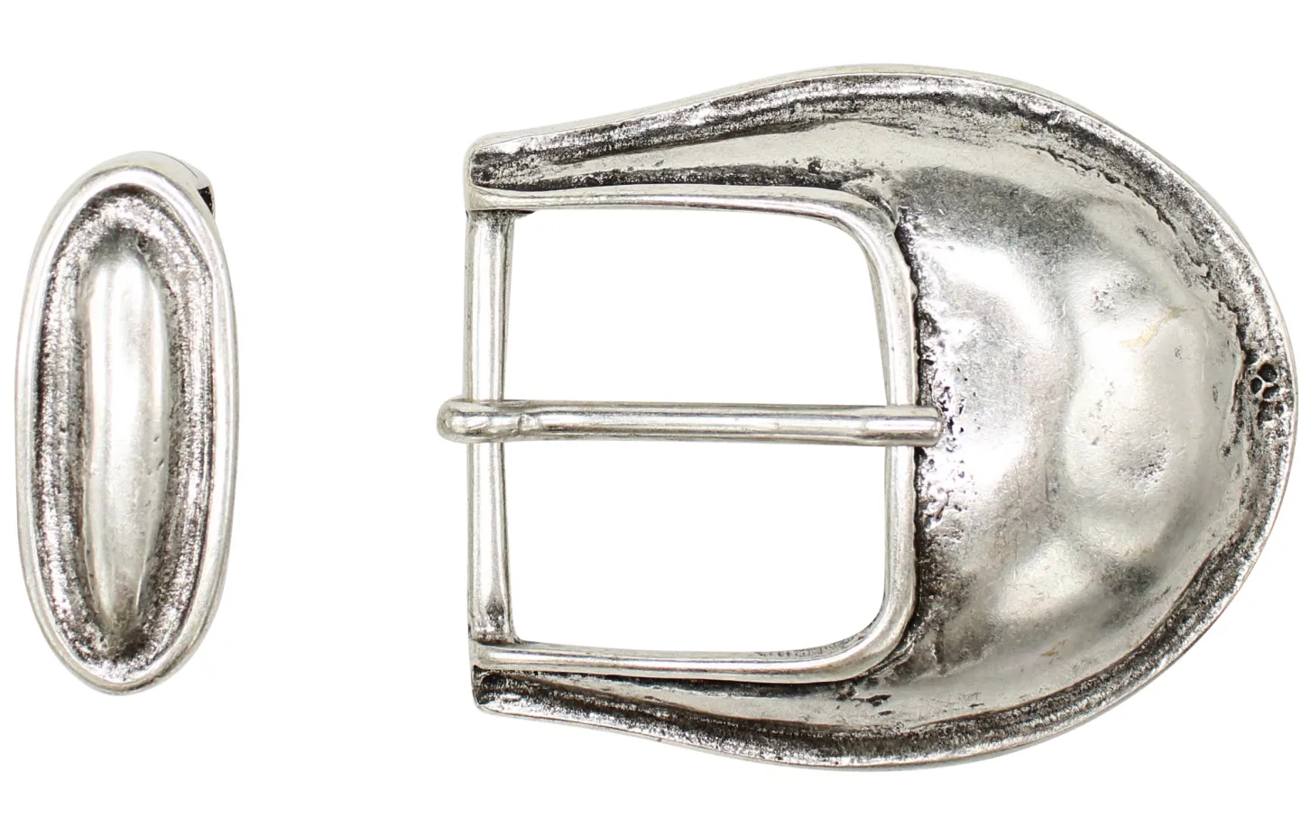 Gürtelschnalle und Schlaufe, oval, silber, Damen, 3,5 cm