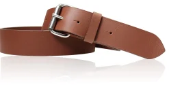 Heavy Duty Gürtel mit Edelstahl Rollschnalle, hypoallergen, Büffelleder, 4cm