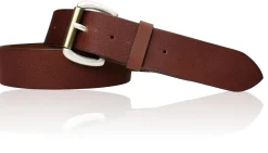 Herrengürtel 4 cm, Rollschnalle bicolor, Büffelleder