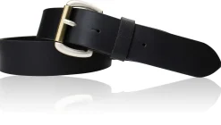 Herrengürtel 4 cm, Rollschnalle bicolor, Büffelleder