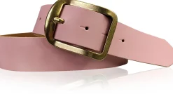 Jeansgürtel aus echtem Leder mit messing farbener Gürtelschnalle