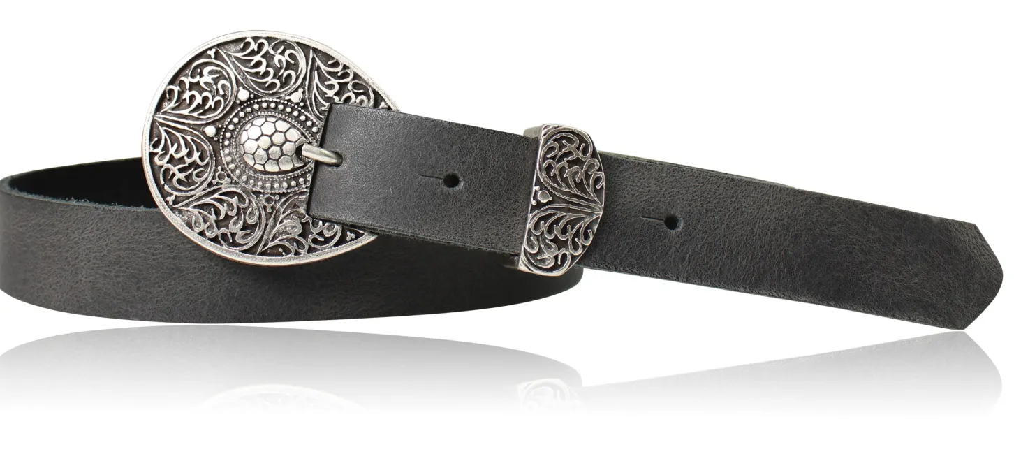 KAIRO modischer Gürtel 2,5 cm mit dekorativer Gürtelschnalle & Schlaufe