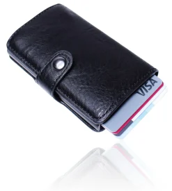 Kartenetui, Geldbeutel mit Münzfach und Scheinfach, Kunstleder, RFID Blocker