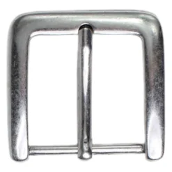 Klassische Gürtelschnalle silber, Dornschnalle, Gürtelschließe 4 cm