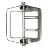 Klassische Gürtelschnalle silber, Doppeldornschnalle, Gürtelschließe silber 5 cm