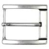 Klassische Gürtelschnalle silber, Dornschnalle, Gürtelschließe 4 cm