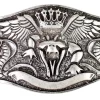 KOBRA Gürtelschnalle mit Kobra, 4 cm silber, Westernschnalle, buckle cobra, Koppelschnalle