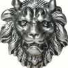 Koppelschnalle Löwenkopf für 4 cm Gürtelriemen, altsilber