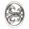 Lilien Gürtelschnalle, Damen, für 4 cm Gürtelriemen, altsilber
