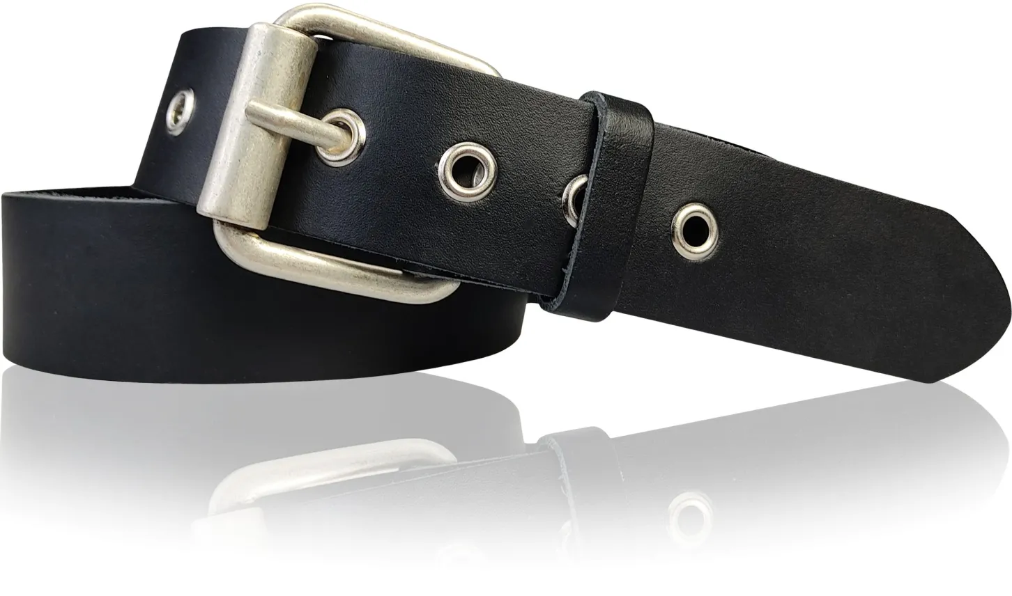 LONDON: angesagter Ösengürtel 4 cm mit Rollschnalle, Retro-Gürtel